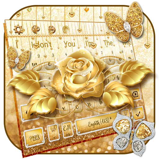 럭셔리 골드 로즈 키보드 icon