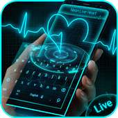 Keyboard 3D Neon Live Heart on 9Apps