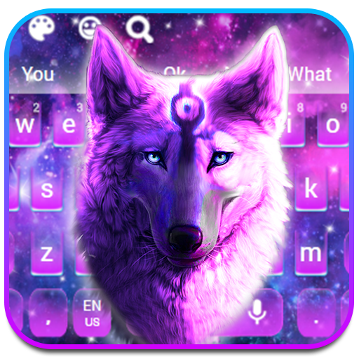 Tema Neon Wolf Galaxy icon