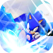 Supe Sonic Temple Blue World Runner adventure jung icon
