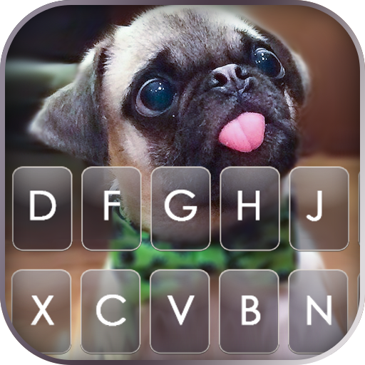 Latar Belakang Keyboard Cute Tongue Pug icon