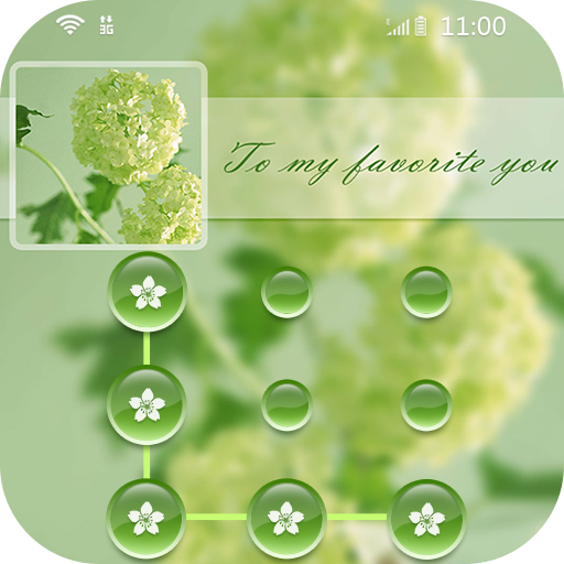 AppLock Theme Green Flowers icon
