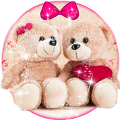 Lindo teddy oso teclado tema icon