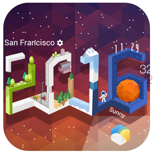 3D Illusion Weekly Weather wid icon