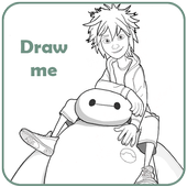 How to draw : Big Hero 6 icon