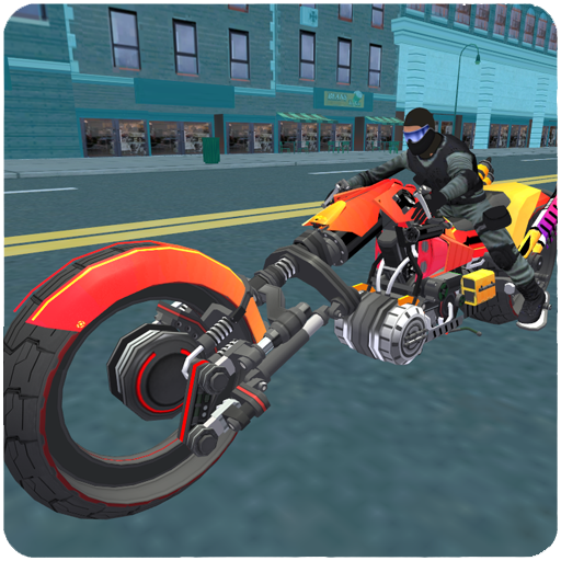 Politie Sci Fi Bike Rider 3D icon
