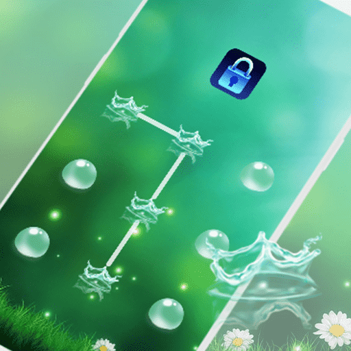Green Water Drop - App Lock Master Theme icon