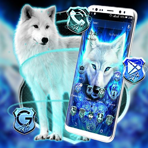 Blue Wolf Launcher Theme icon