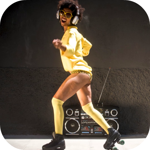 Disco Girl Dancing Video Wallpaper icon