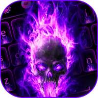 Purple Flaming Keyboard Theme on 9Apps