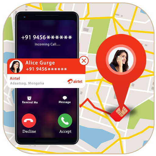 Live Mobile Location Tracker - Caller ID Blocker आइकन
