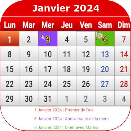 Français Calendrier 2024 icon