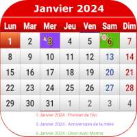 Français Calendrier 2024