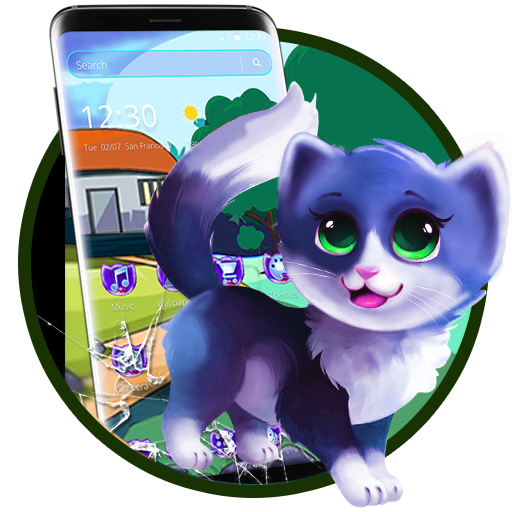 Cute Playing Cat Theme icon