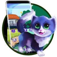 Cute Playing Cat Theme