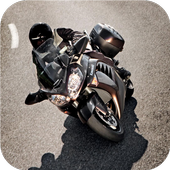 Delicious motor bike icon