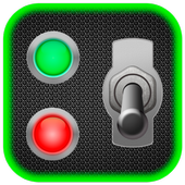 Flashlight with toggle switch icon