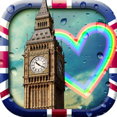 Rainy London Face in Hole icon