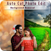 auto cut photo edit- background removal icon