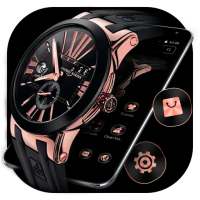 Rose Gold Watch Black Theme on 9Apps