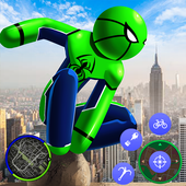 Super Spider Boy Stickman Rope Hero Gangster icon