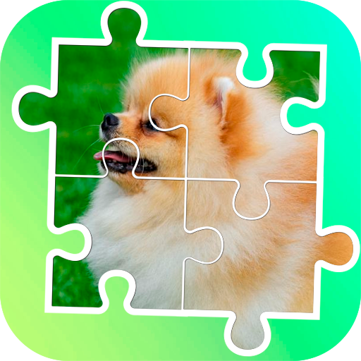 Tile puzzle pomeranian dogs icon