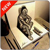 3D Art Drawing - Awesome icon