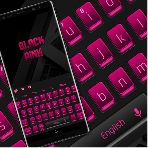 Fashion Black Pink Keyboard icon