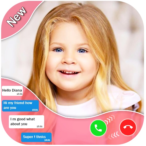Funny Diana Fake call : chat &amp; call video icon