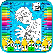 Drawing Ben Ten : Aliens Coloring Pages For All icon