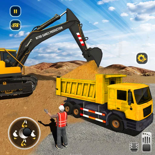 Real Construction Excavator 3D أيقونة