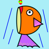 fishing orange fish icon