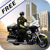Riding Police Motorcycle icon