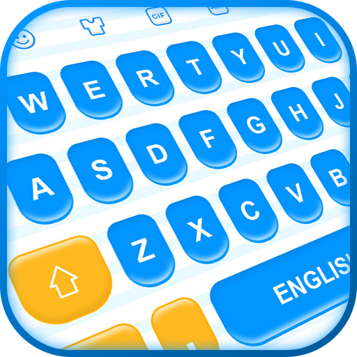Simple Blue Keyboard أيقونة