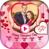 Valentine Day Photo Video Maker with Music 2019 icon