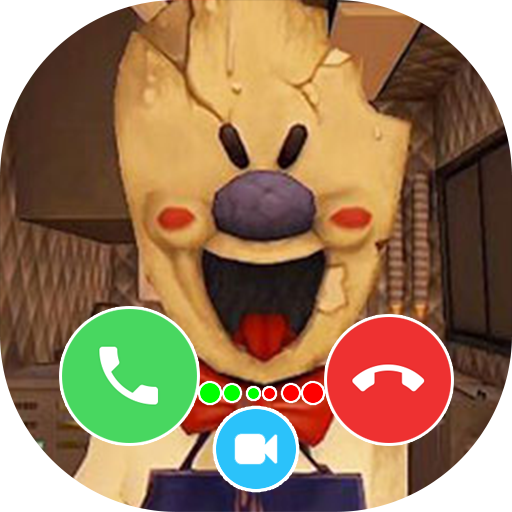 Ice Cream video call and chat icon