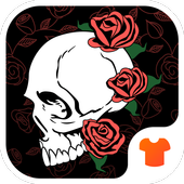 Pink Skull Rose Theme icon