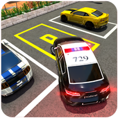 Super police car parking driving school hd icon