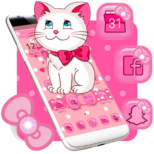 Pink Kitty Cute Theme आइकन