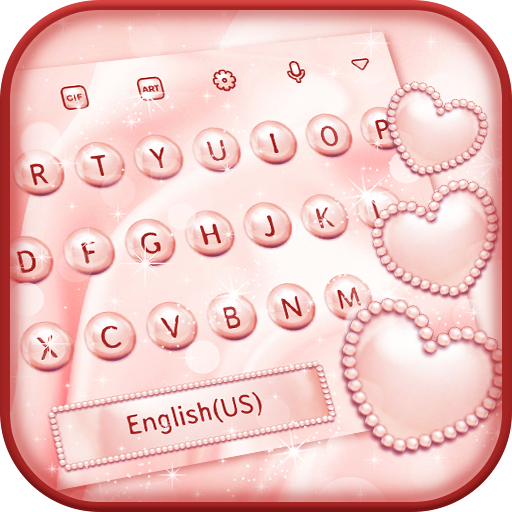 Pink Pearl Luxury Heart Keyboard icon