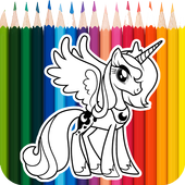 Pony Little for Coloring Book Game icon