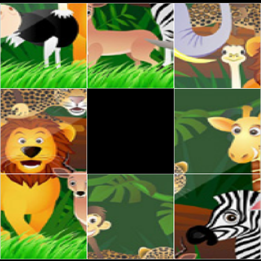 Sliding Puzzle Game: With Funny Animal Cartoon icon