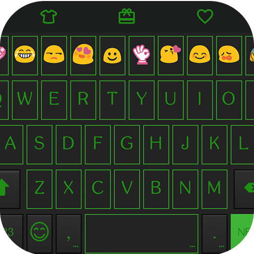 Green Neon Emoji Keyboard Skin icon