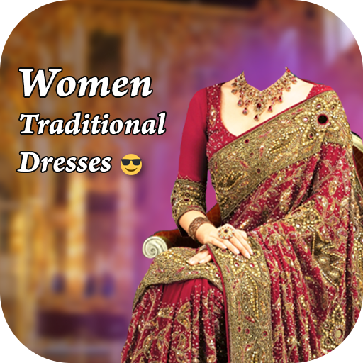 Woman Traditional Photo Suit : Photo Editor icon