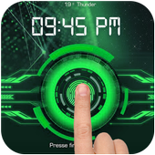 Fingerprint lock screen icon