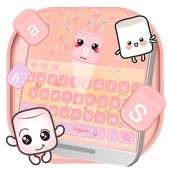 Marshmallow candy  keyboard Theme