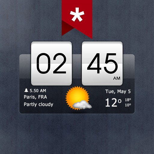 Sense Flip Clock &amp; Weather (Ad-free) icon