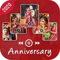 Anniversary video maker with song : video editor