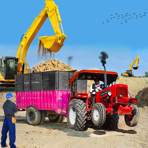Heavy Tractor Trolley Game 3D icon