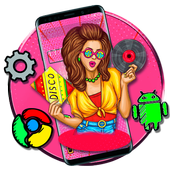 Fashionable Pop Girl Launcher Theme icon
